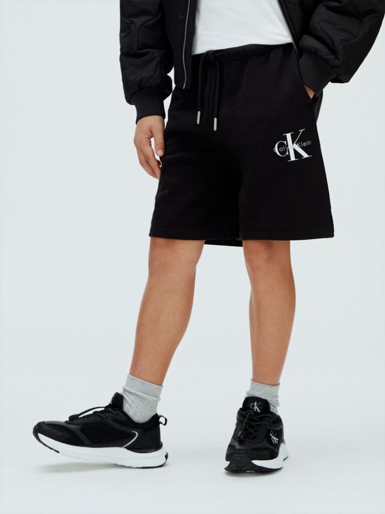 Negru Pantaloni Scurti Jogging Relaxati Pentru Copii  Copii Unisex
