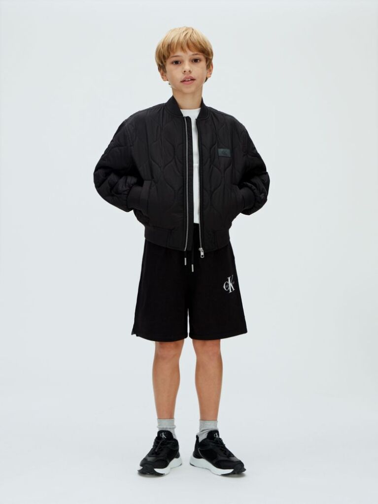 Negru Pantaloni Scurti Jogging Relaxati Pentru Copii  Copii Unisex