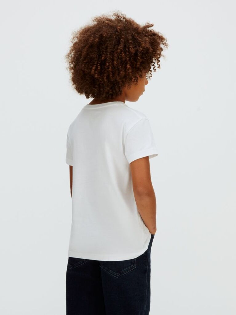 Alb Tricou Cu Logo  Fete