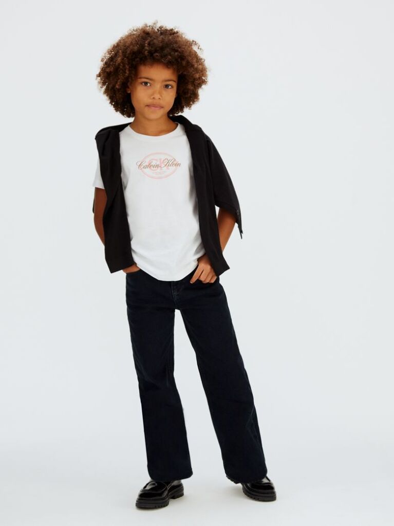 Alb Tricou Cu Logo  Fete