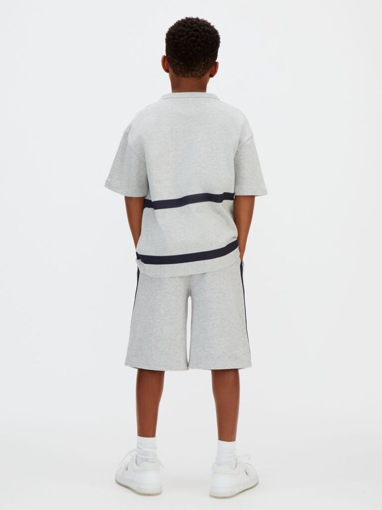 Grey Relaxed Varsity Logo Shorts  Boys
