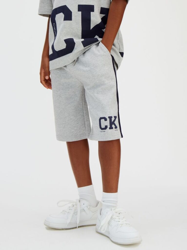 Grey Relaxed Varsity Logo Shorts  Boys