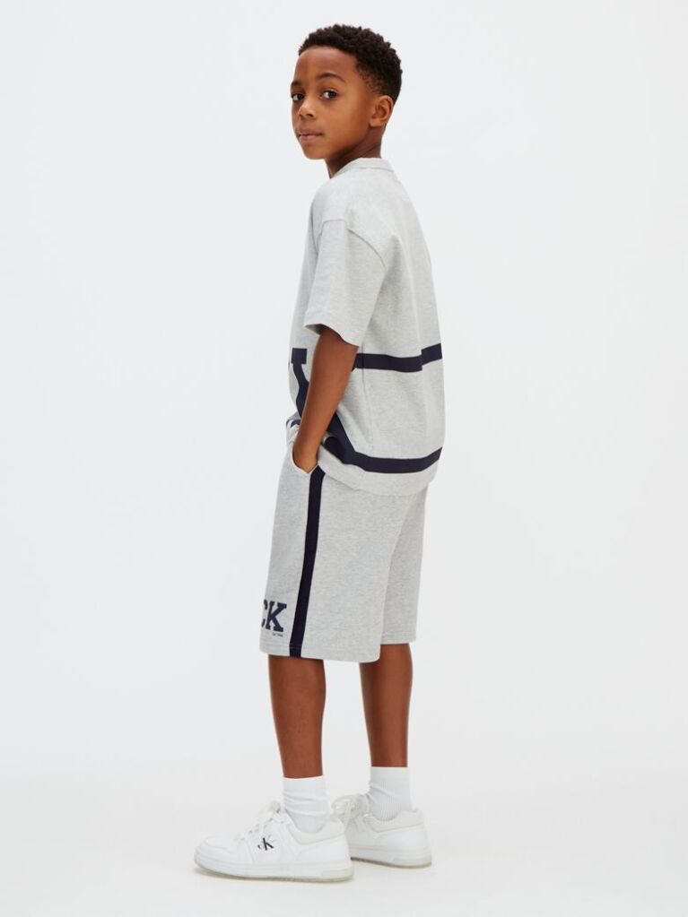 Grey Relaxed Varsity Logo Shorts  Boys