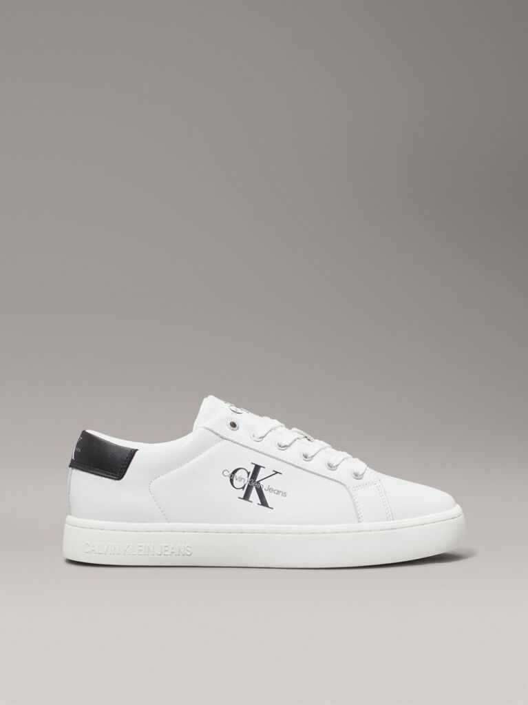 White Leather Trainers  Men