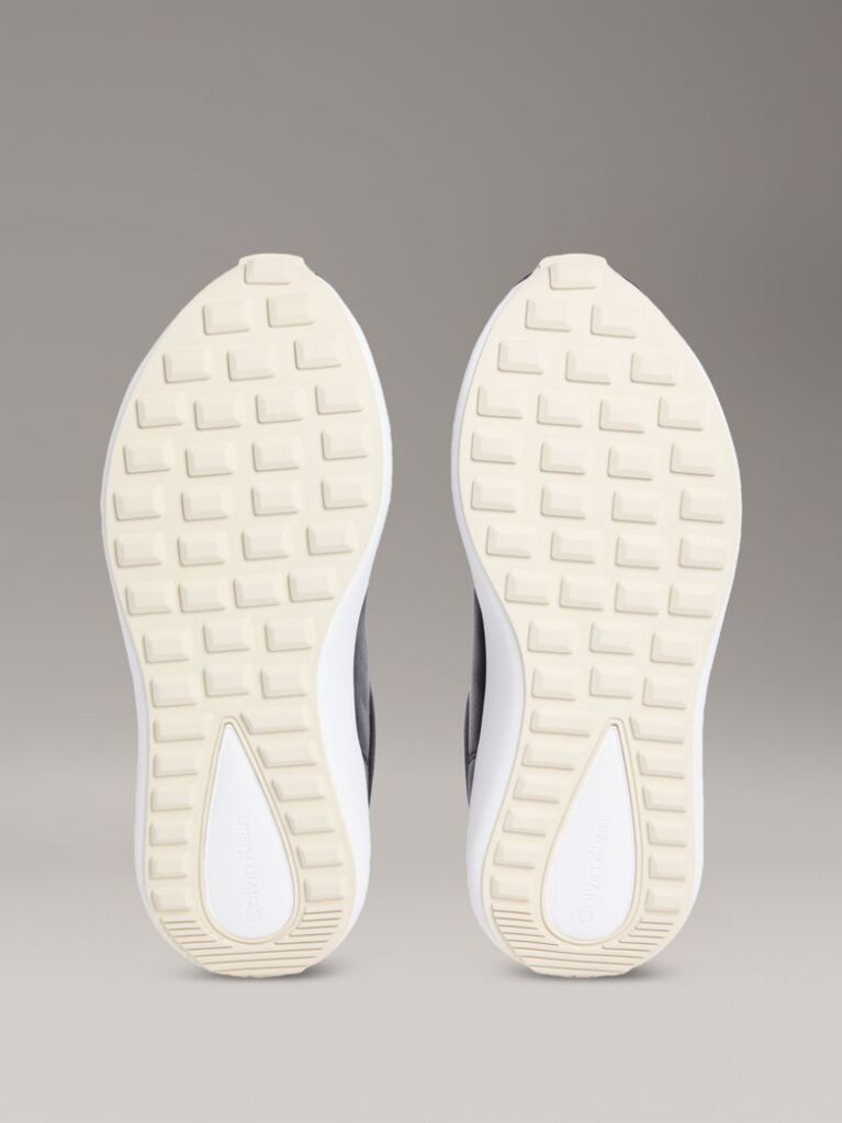 Black Leather Runner Trainers  Women