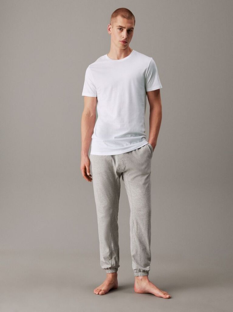 Alb Set 3 Tricouri Cu Guler Rotund – Cotton Classics  Barbati