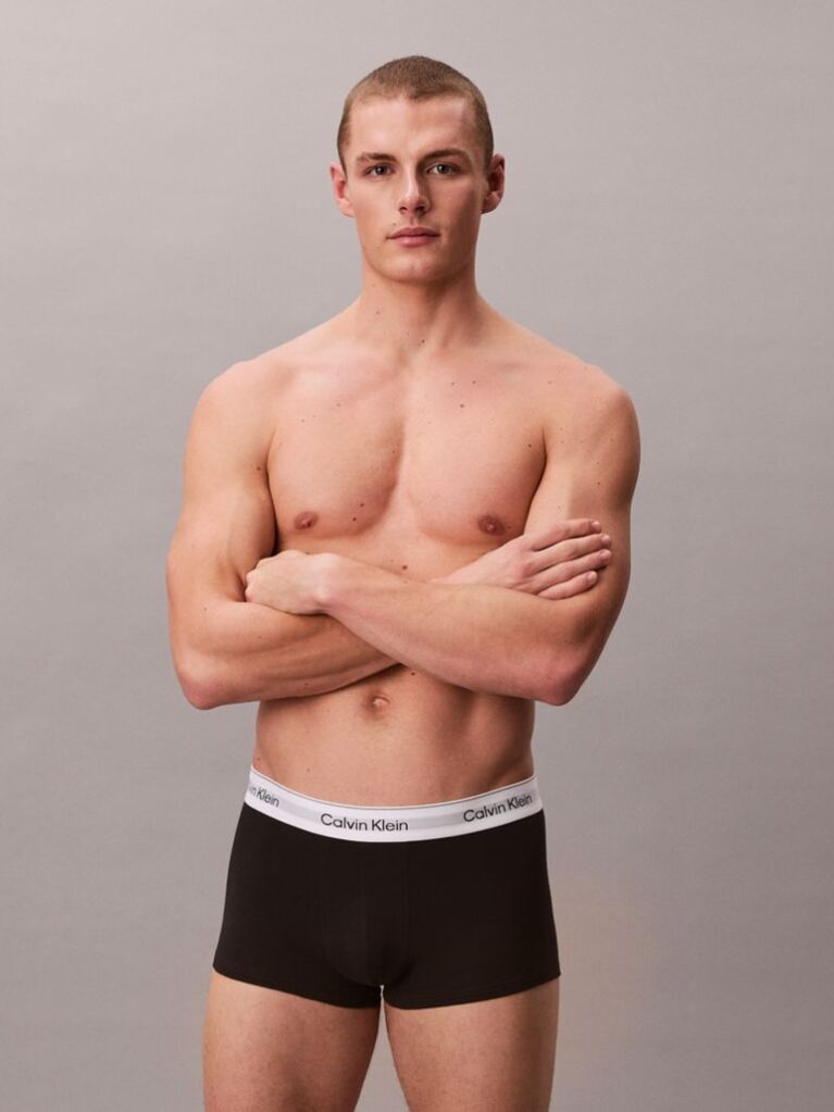 Multi 3 Pack Low Rise Trunks - Icon Cotton Stretch  Men