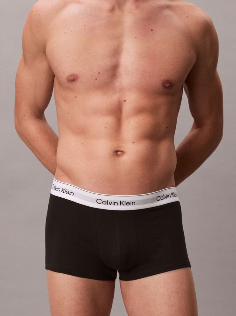 Multi 3 Pack Low Rise Trunks - Icon Cotton Stretch  Men