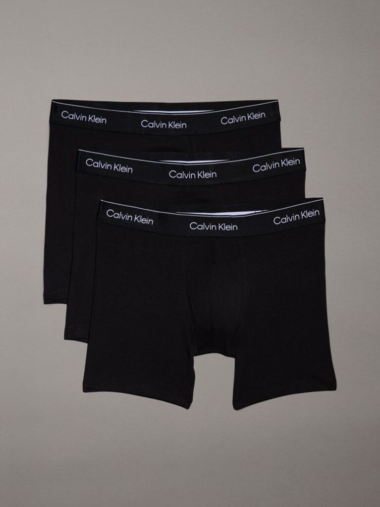 Negru Set 3 Boxeri Tip Slip – Icon Cotton Stretch  Barbati