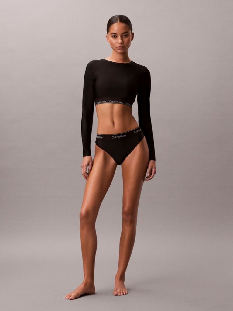 Negru Slip De Baie – CK Icon  Femei