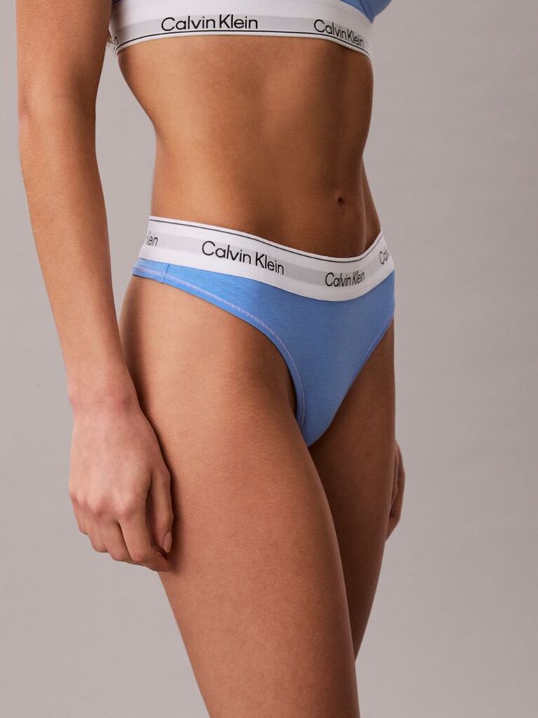 Albastru Chiloti Tanga – Icon Cotton Modal  Femei