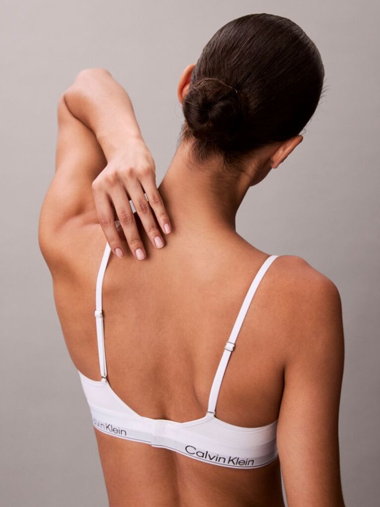 Alb Sutien Balconette Cu Banda Larga - Icon Cotton Modal  Femei