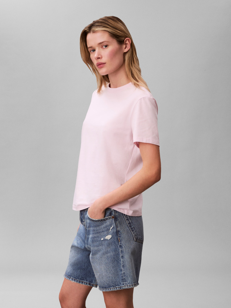 Pink Tonal Logo Classic T-Shirt  Women