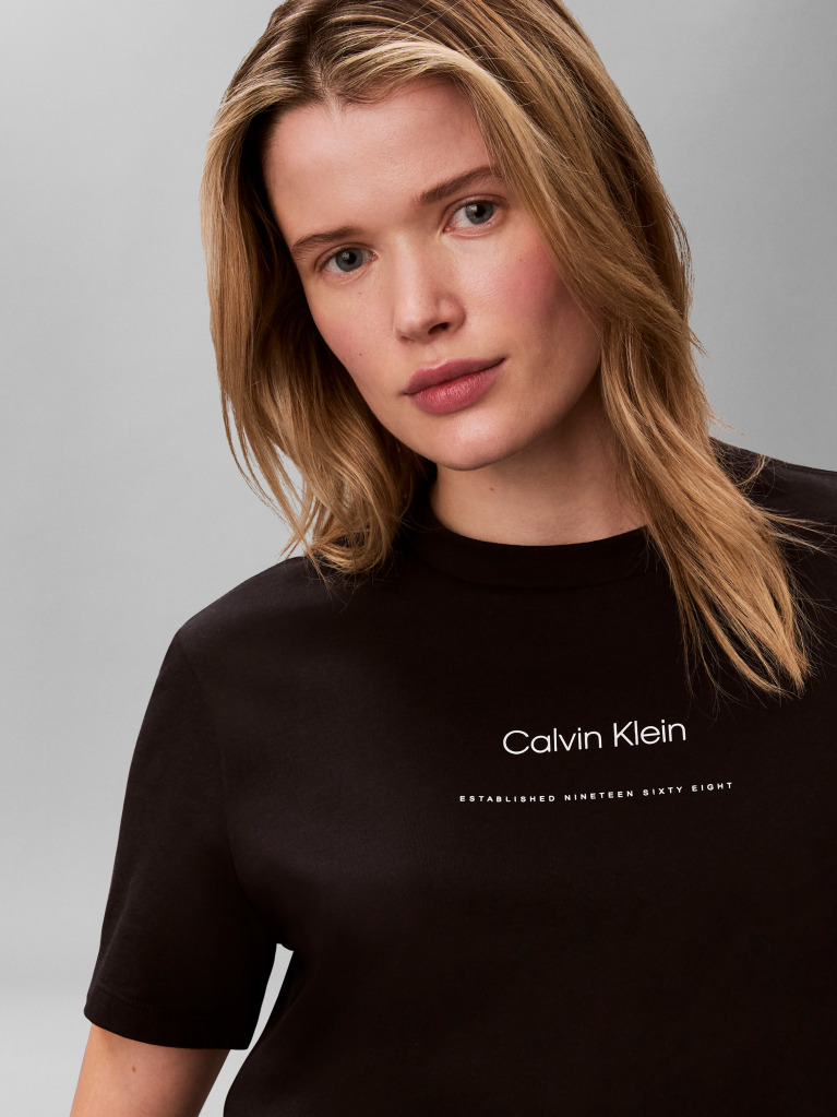 Black Tonal Logo Classic T-Shirt  Women