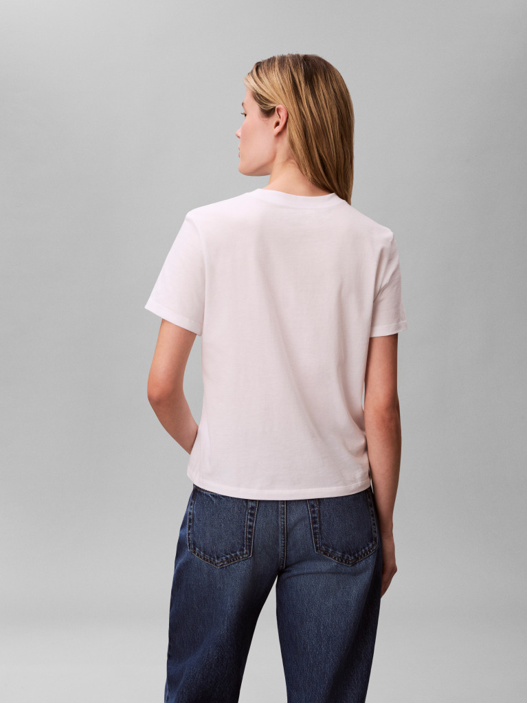 White Tonal Logo Classic T-Shirt  Women