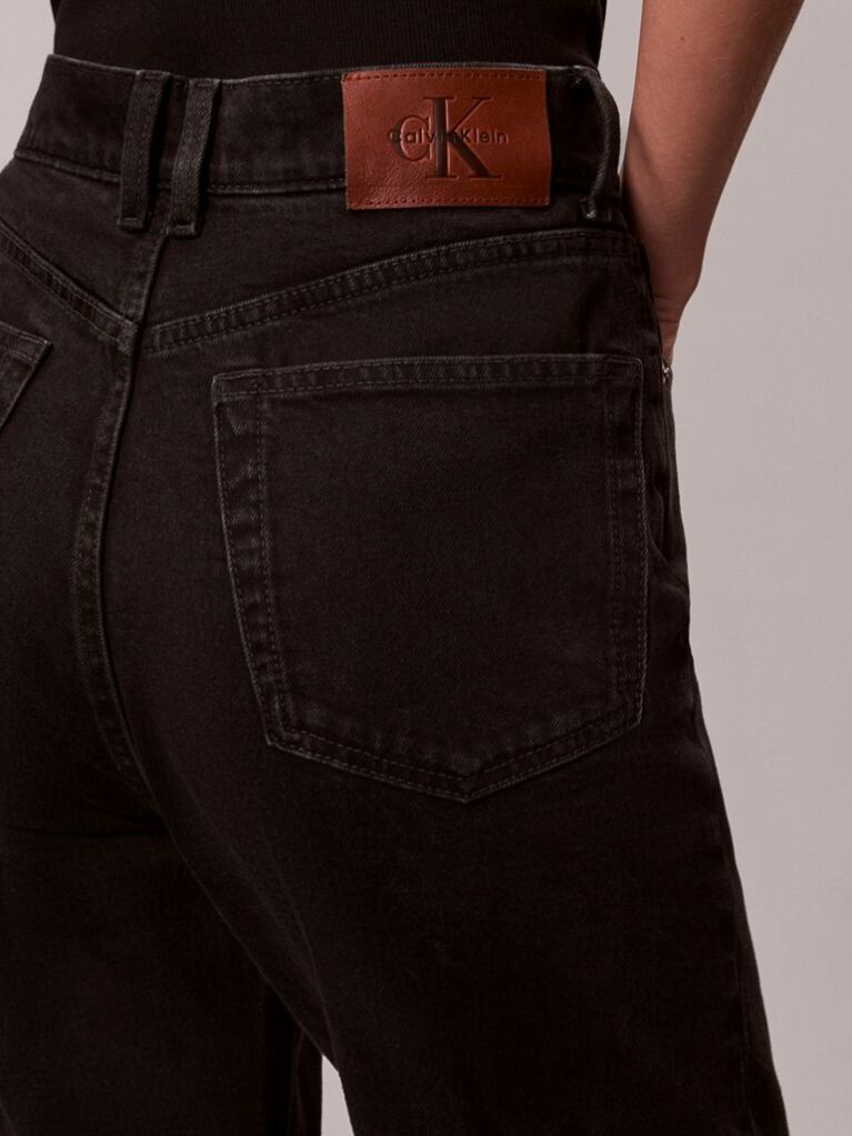 Negru Blugi Stil Tapered Cu Talie Inalta  Femei