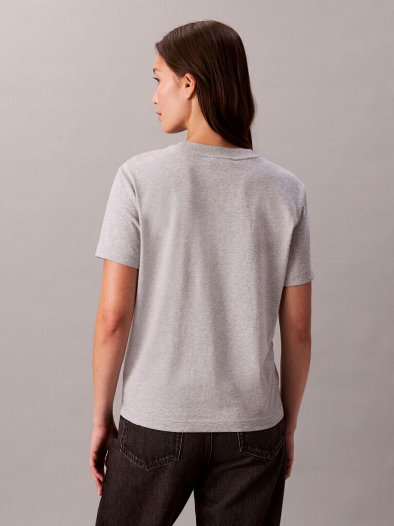 Gri Tricou Clasic Cu Logo Grafic Shine Monologo  Femei