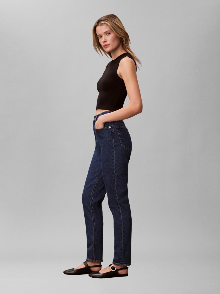 Denim Mom Fit Straight Leg Jeans  Women