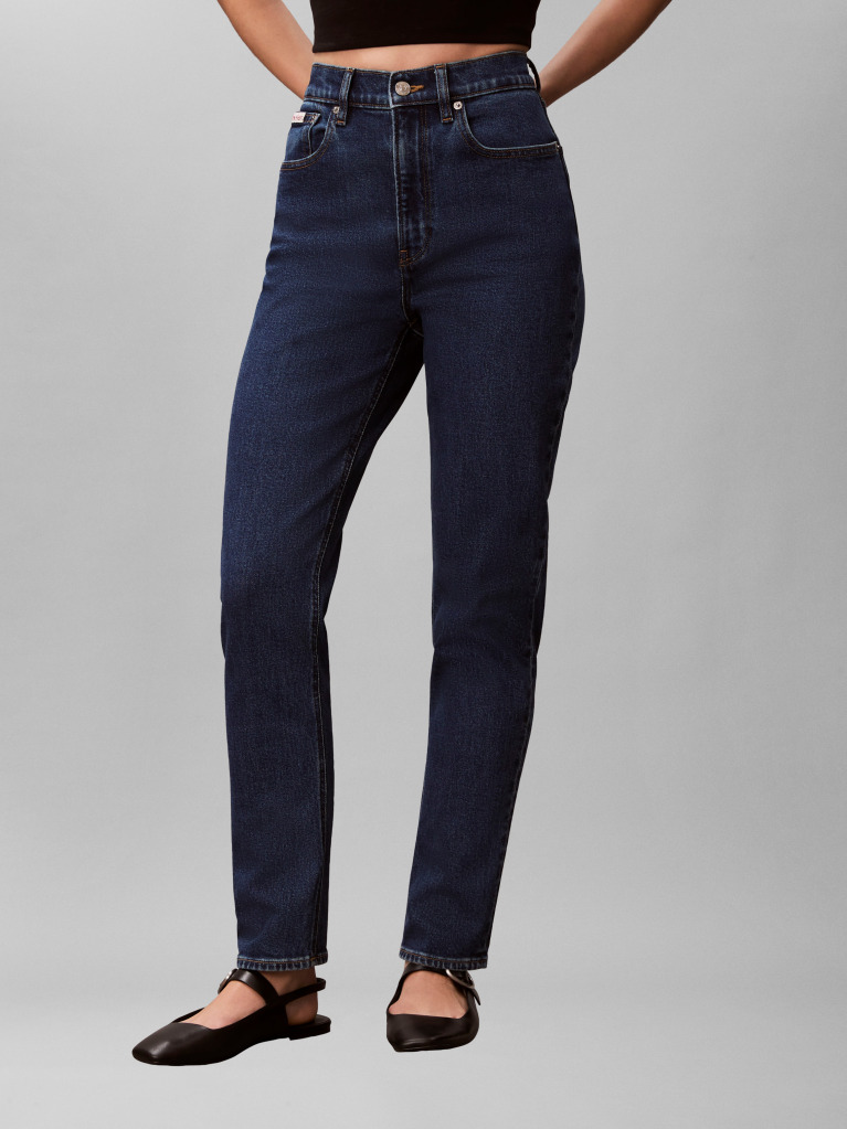 Denim Mom Fit Straight Leg Jeans  Women