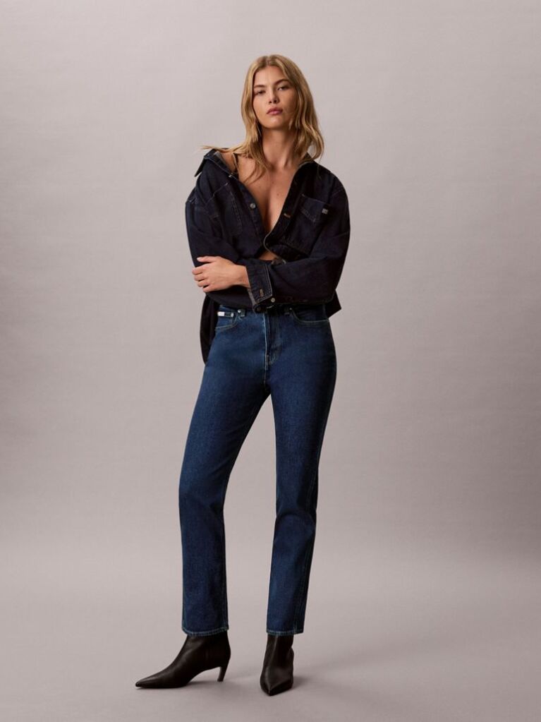 Denim Blugi Brooke Cu Croiala Drepta  Femei