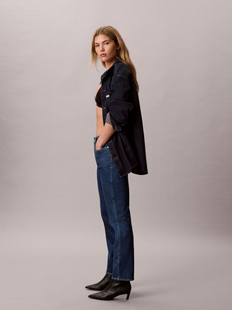 Denim Blugi Brooke Cu Croiala Drepta  Femei