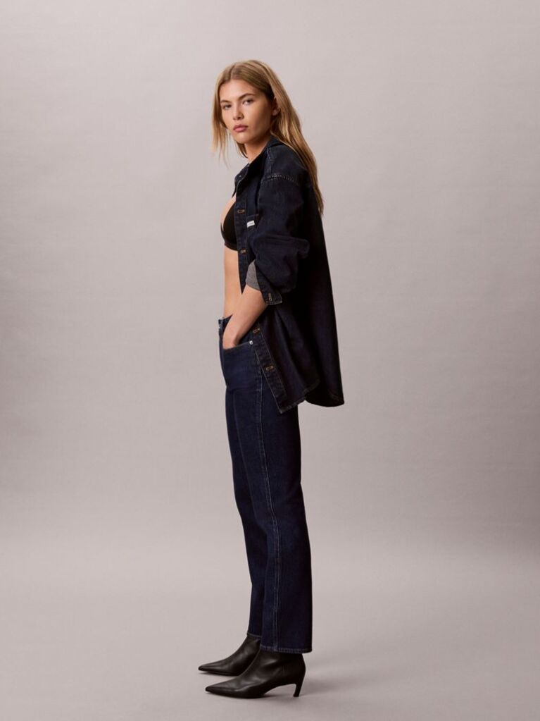 Denim Blugi Brooke Cu Croiala Drepta  Femei