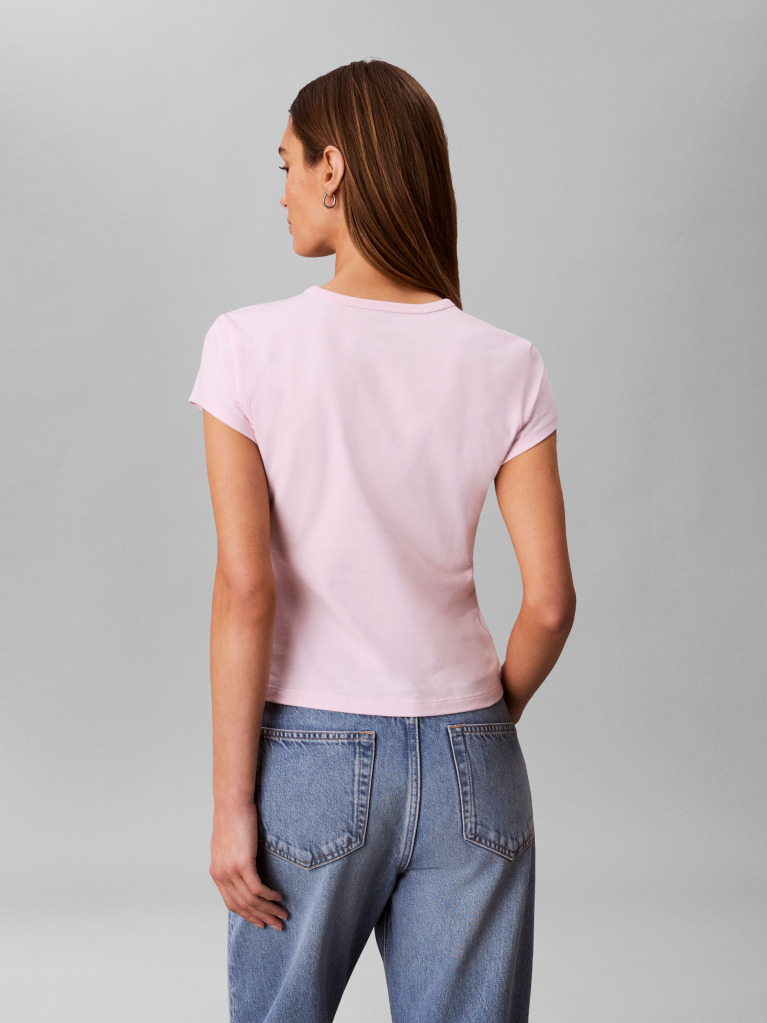 Roz Tricou Baby Fit  Femei