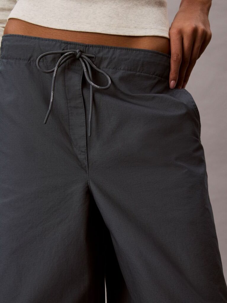 Albastru Pantaloni Din Ripstop Cu Snur Si Genunchi Cu Pense  Femei
