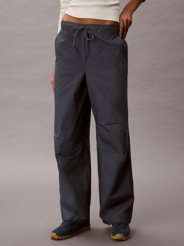 Albastru Pantaloni Din Ripstop Cu Snur Si Genunchi Cu Pense  Femei
