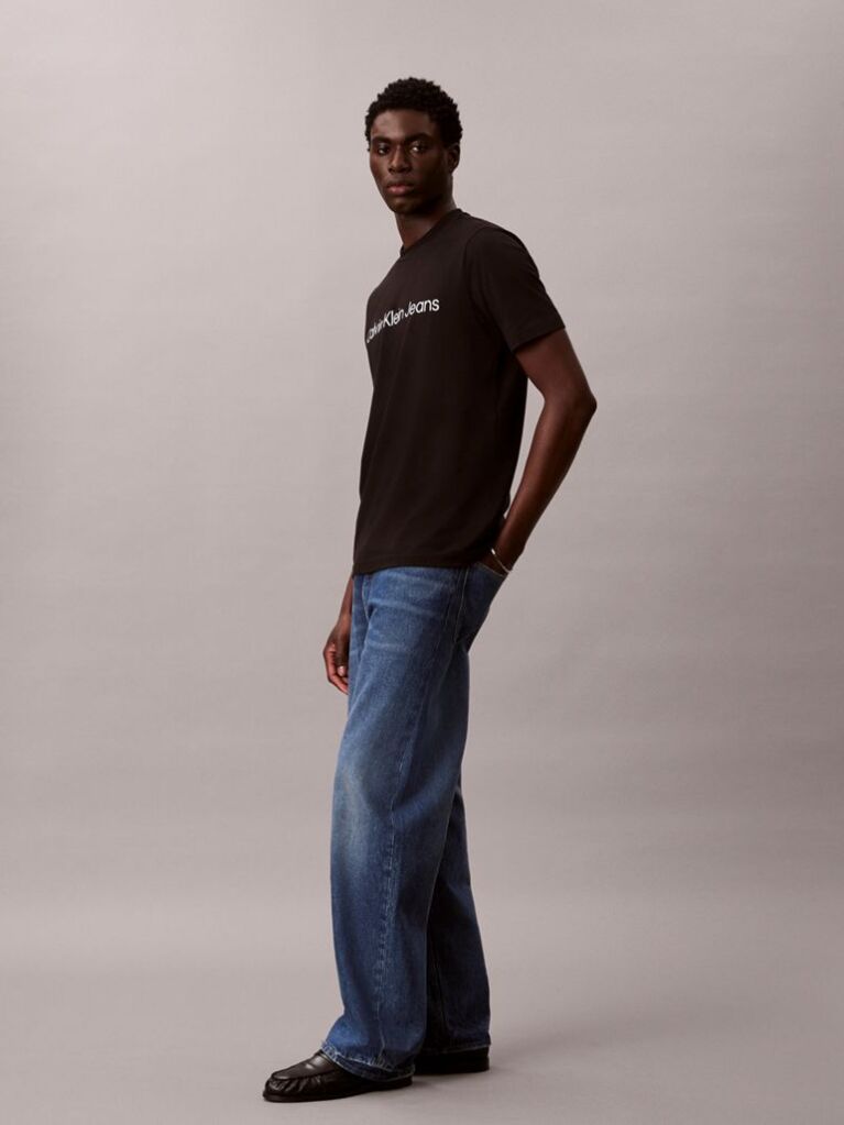 Black Linear Logo T-Shirt  Men