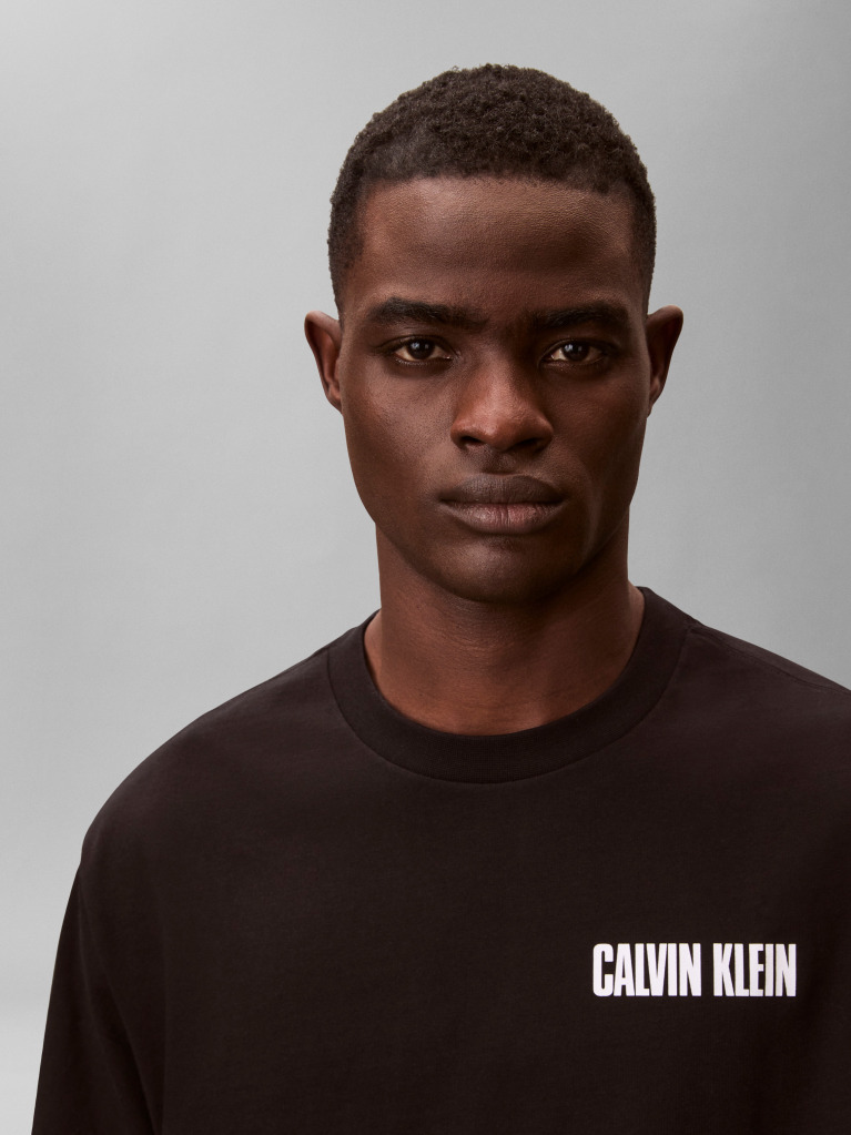 Black Heavy Jersey Logo T-shirt  Men