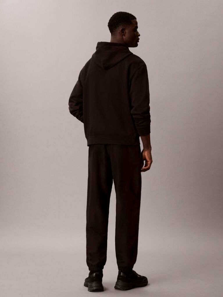 Negru Joggeri Din Premium Fleece  Barbati