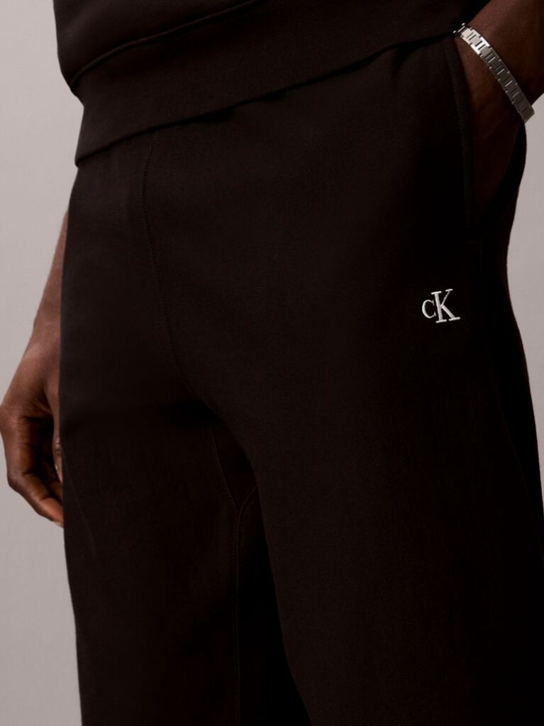 Negru Joggeri Din Premium Fleece  Barbati