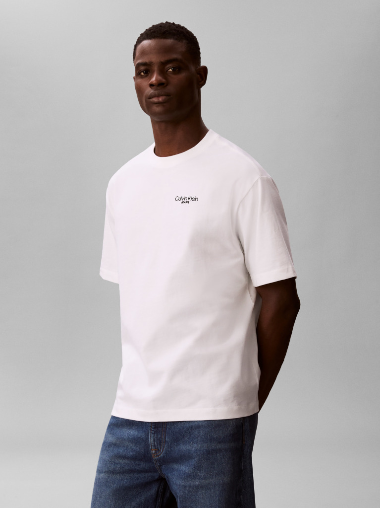 White Back Logo T-shirt  Men