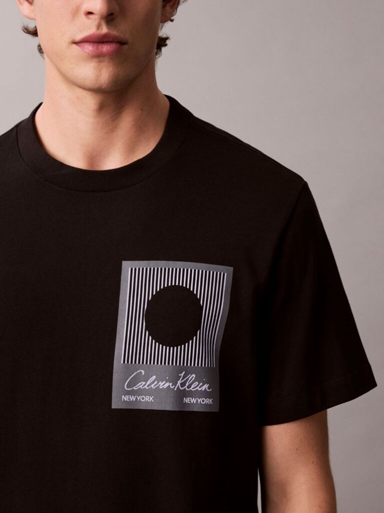Negru Tricou Graphic Calvin Klein  Barbati