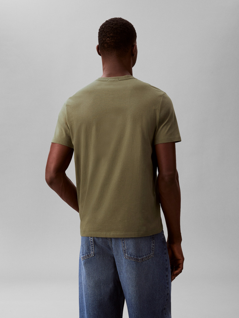 Green Classic Fit Monologo T-Shirt  Men