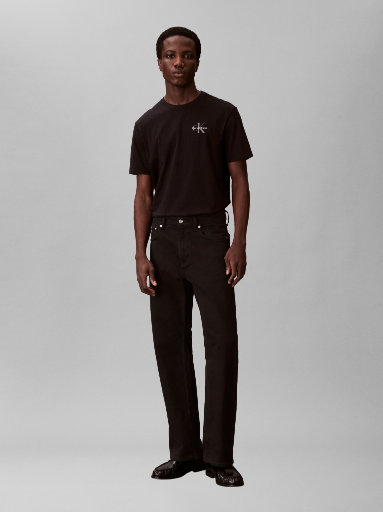 Black Classic Fit Monologo T-Shirt  Men