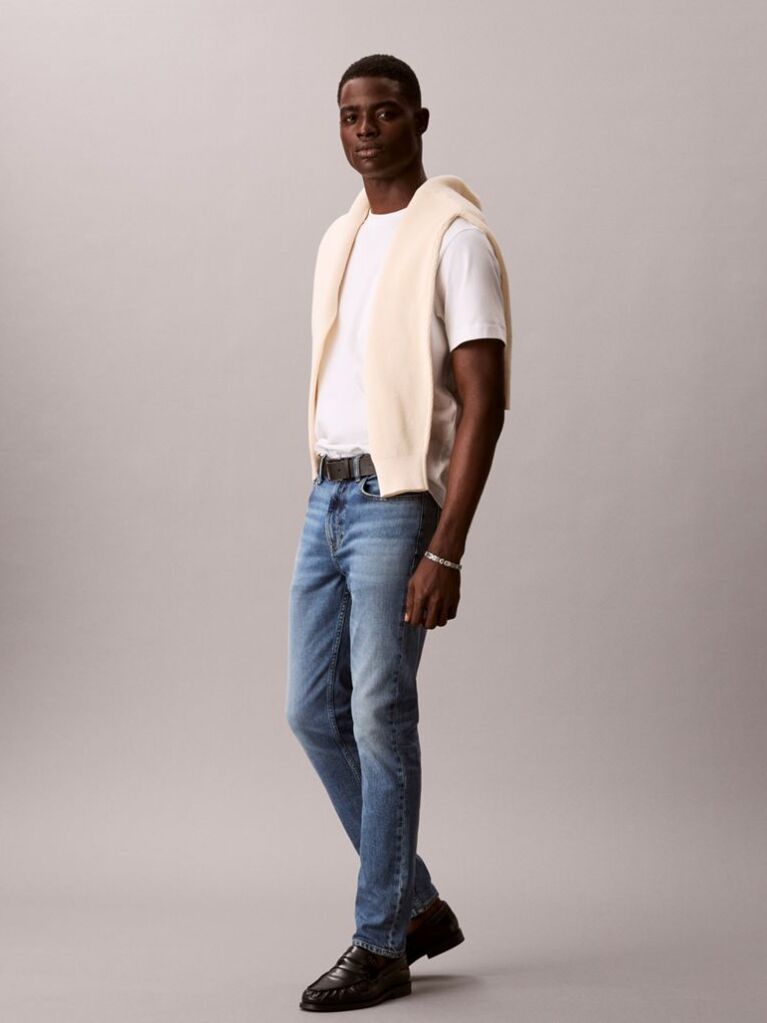 Denim Blugi Slim Cu Croiala Conica  Barbati