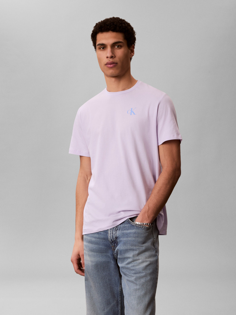 Mov Tricou Cu Imprimeu Pe Spate  Barbati