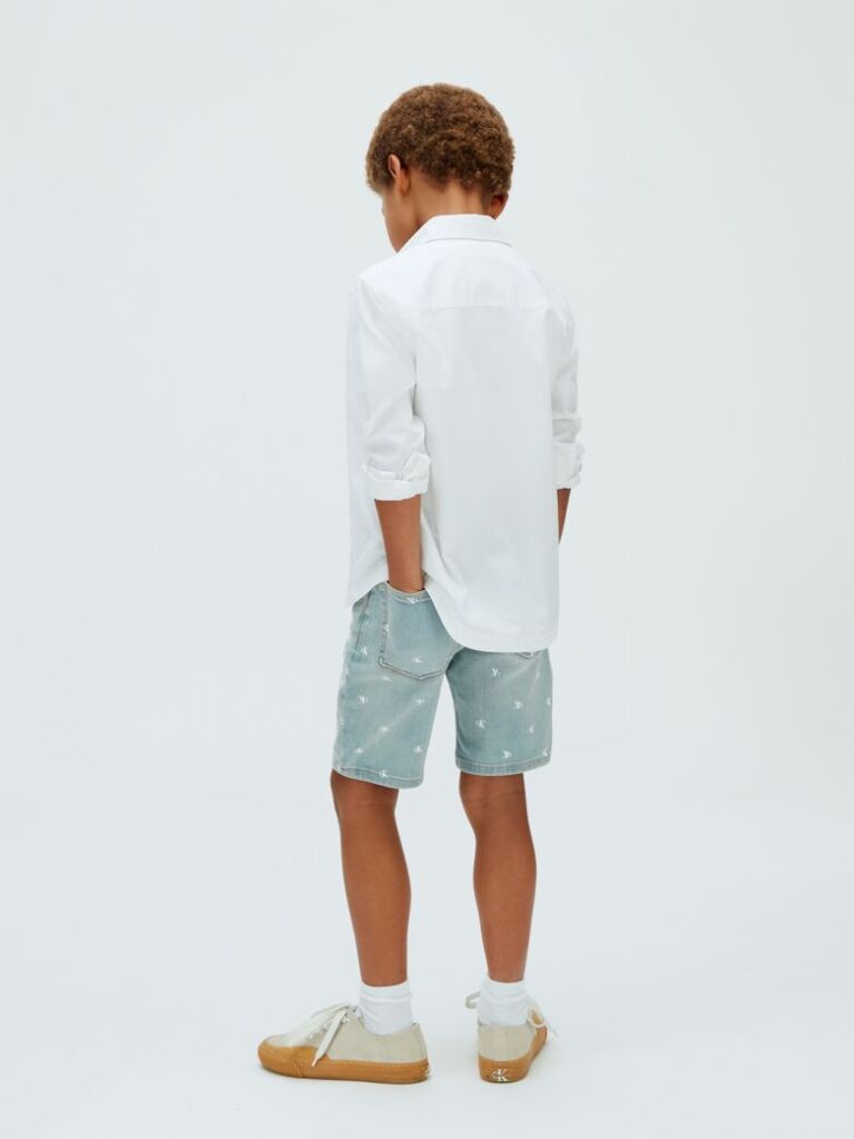 Denim Pantaloni Scurti Din Denim Cu Print Logo Si Croiala Regulara  Baieti