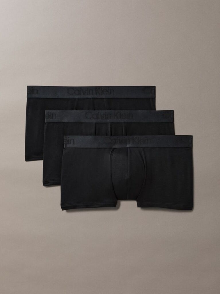 Negru Set 3 Boxeri Scurti Cu Talie Joasa - CK Negru  Barbati