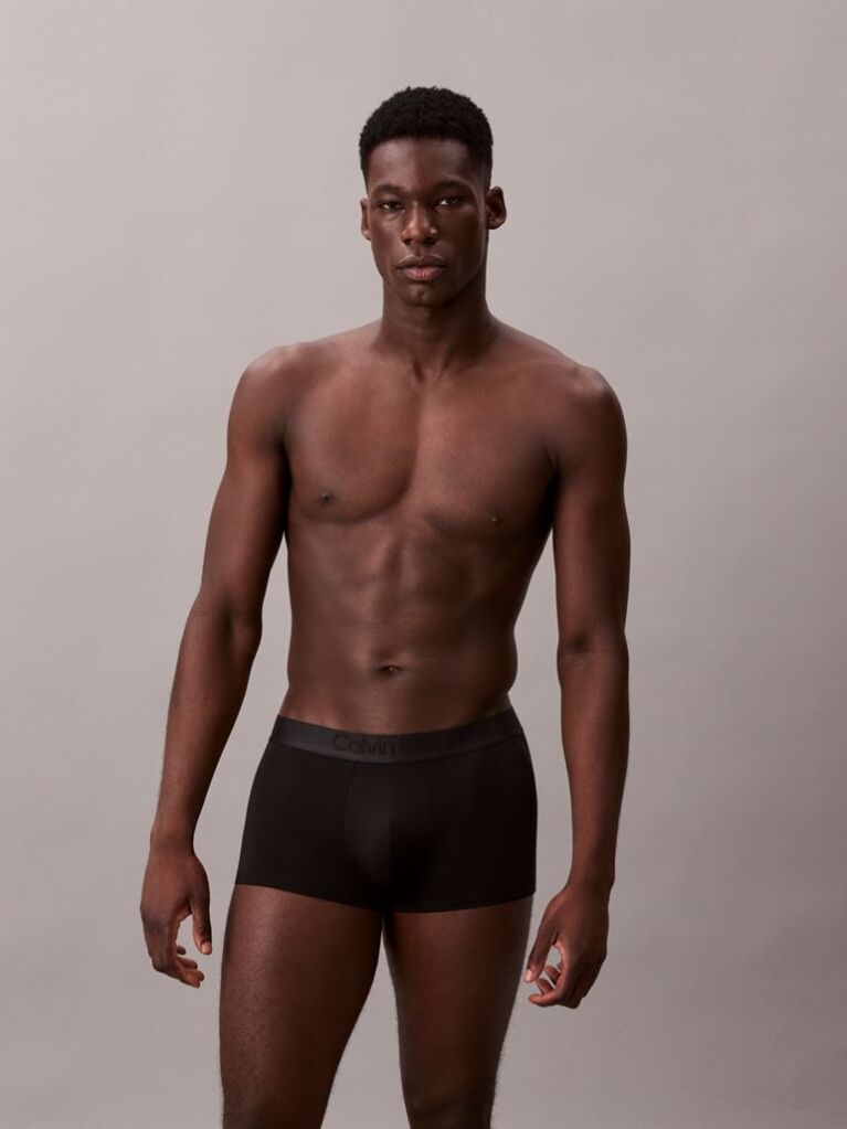 Negru Set 3 Boxeri Scurti Cu Talie Joasa - CK Negru  Barbati