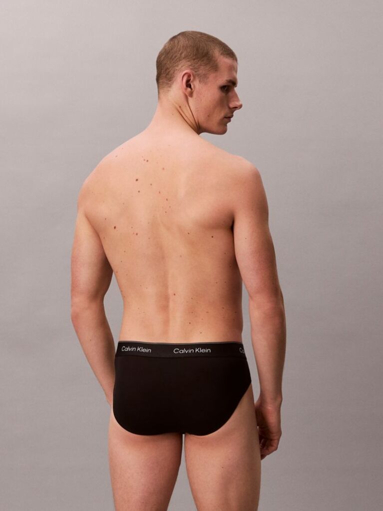 Negru Set 3 Slipuri – Icon Cotton Stretch  Barbati