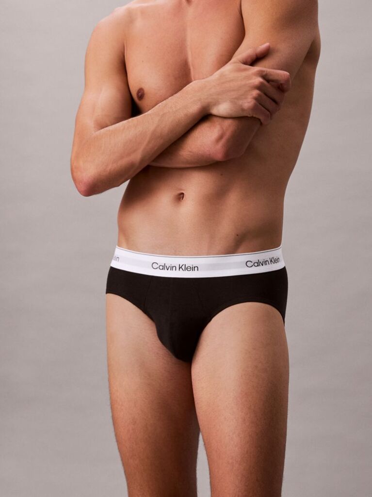 Negru Set 3 Slipuri – Icon Cotton Stretch  Barbati