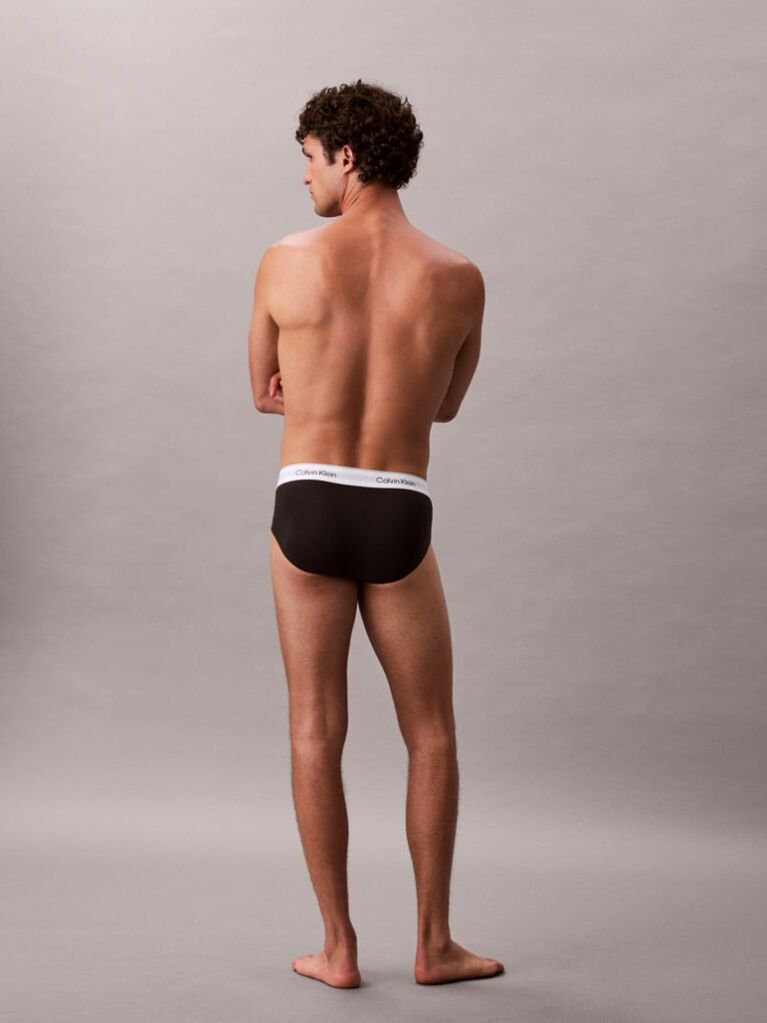 Negru Set 3 Slipuri – Icon Cotton Stretch  Barbati
