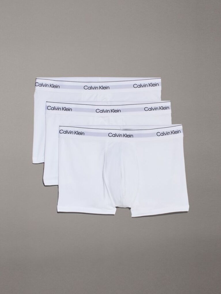 Alb Set 3 Boxeri Scurti - Icon Cotton Stretch  Barbati
