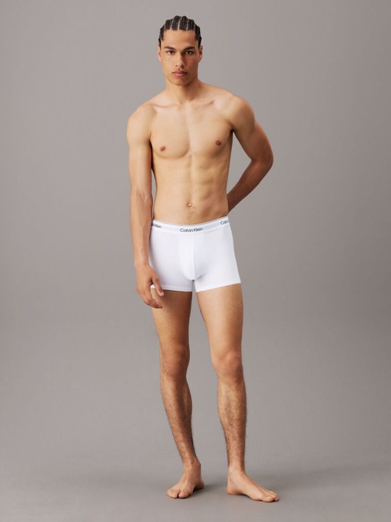 Alb Set 3 Boxeri Scurti - Icon Cotton Stretch  Barbati