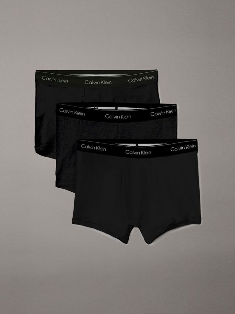 Negru Set 3 Boxeri Scurti - Icon Cotton Stretch  Barbati
