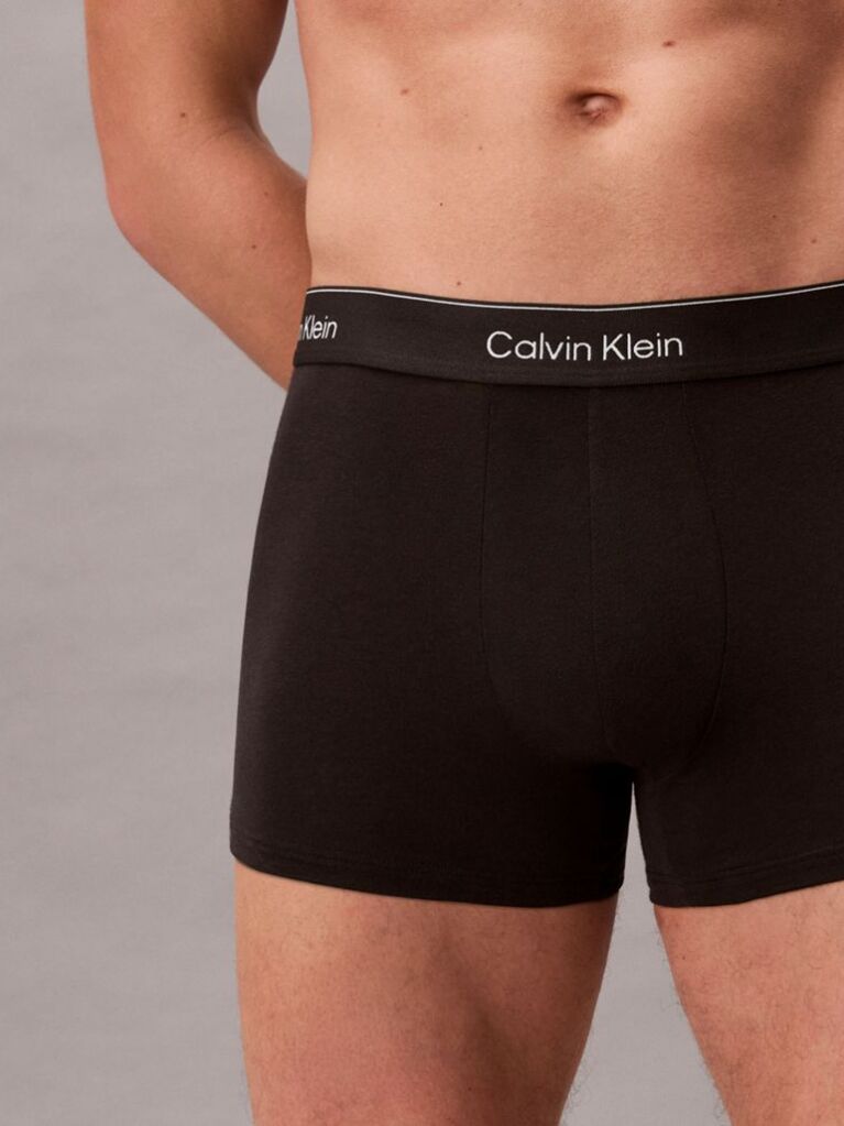 Negru Set 3 Boxeri Scurti - Icon Cotton Stretch  Barbati