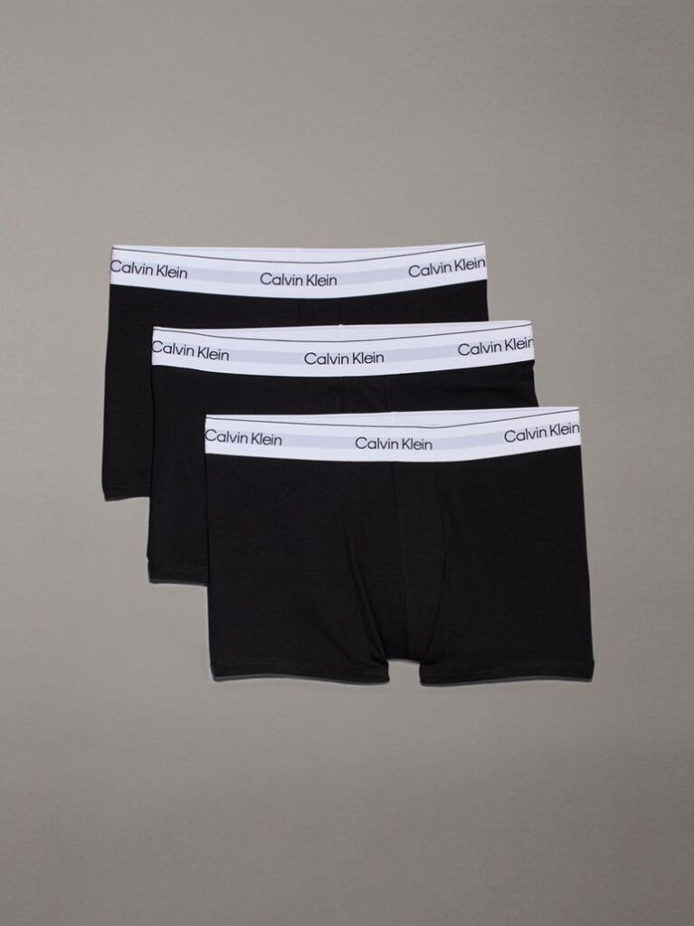 Negru Set 3 Boxeri Scurti - Icon Cotton Stretch  Barbati